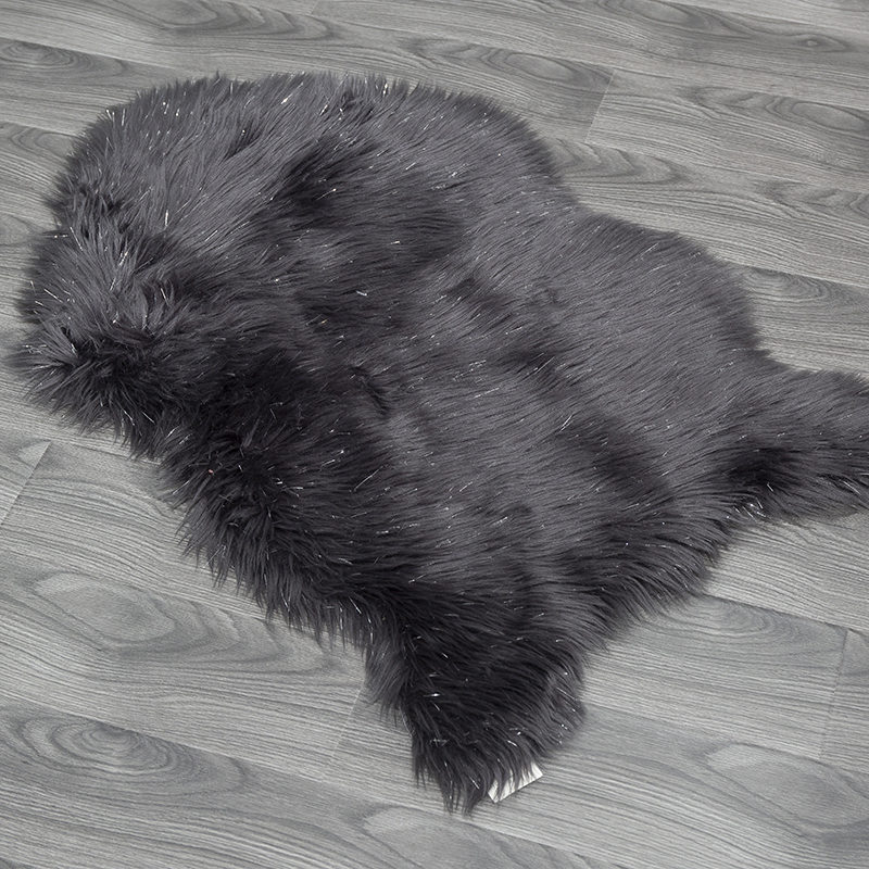 60 * 90 cm crni tepih od umjetnog krzna